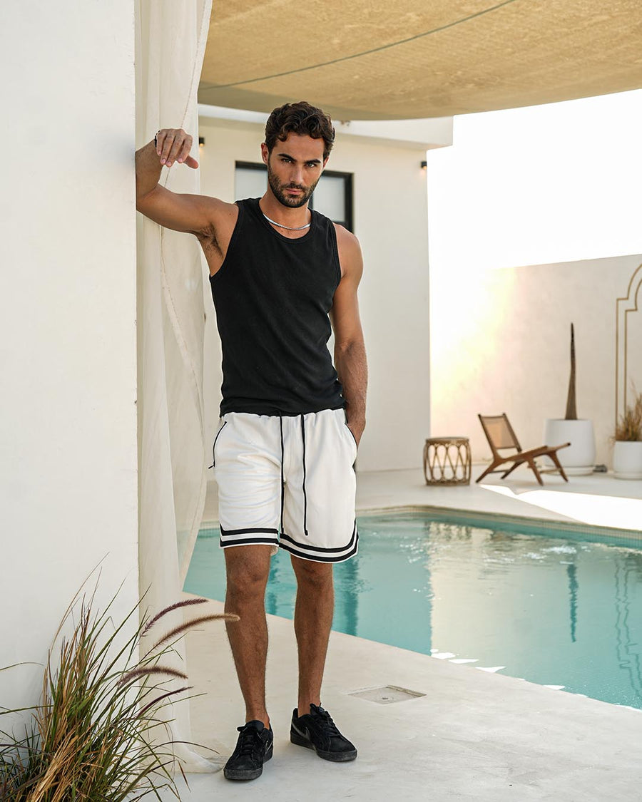 Hypermesh Ice White Unisex Mesh Shorts